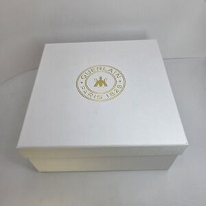 Guerlain Paris 1828 Empty Gift Box Set Bee Logo Ribbon Tissue‎ Sticker 9x9x4.5